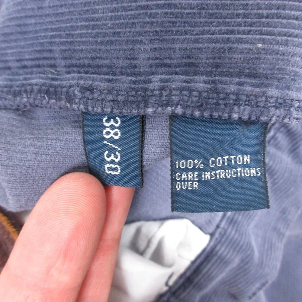 Polo‎ Ralph Lauren Pants Mens 38x30 Blue Corduroy 5 Pocket Chino Casual Comfort